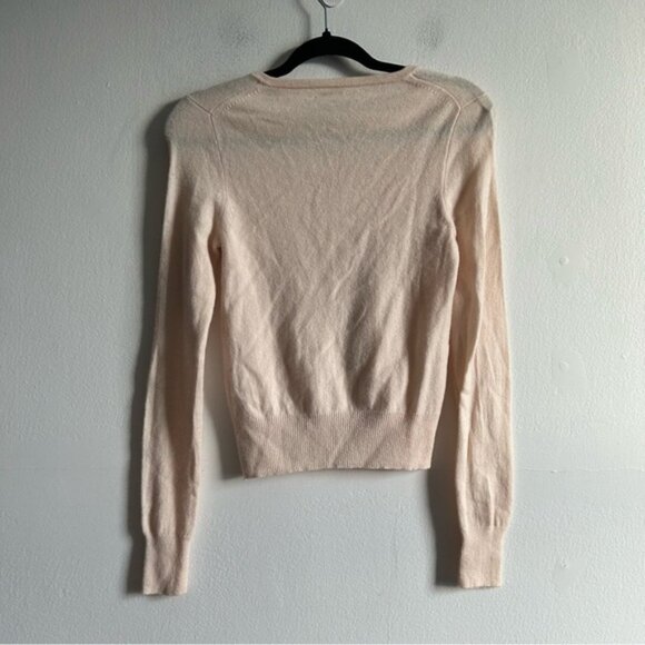 Club Monaco Sz S Italian Cashmere Blush Pink Feminine Coquette Cardigan Sweater - Picture 10 of 11